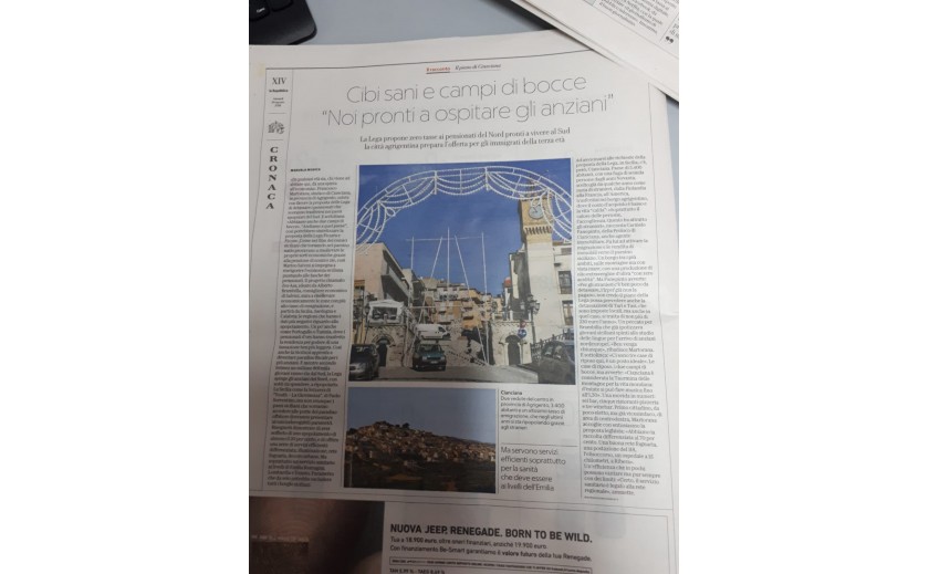 Newspaper Article - La Repubblica 25 August 2018